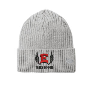 DM East Track Field New Era Core Classic thick rib knit Cuff Beanie stocking cap-Heather Grey