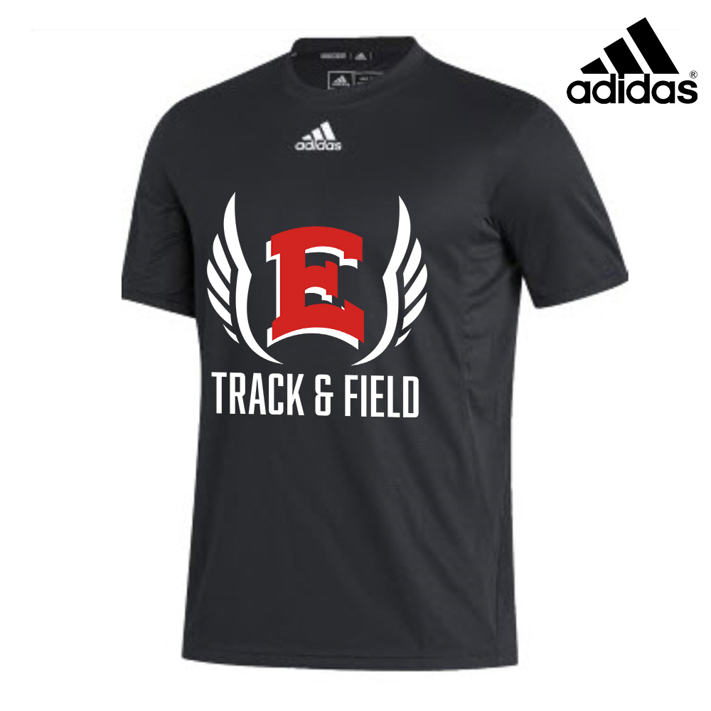 DM East Track Field Adidas Men's Stadium Heat RDY Tee-BLACK (S, XL, 2x, 3x, 4x)