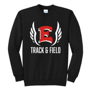 DM East Track Field Unisex Fleece Crewneck Sweatshirt-Black