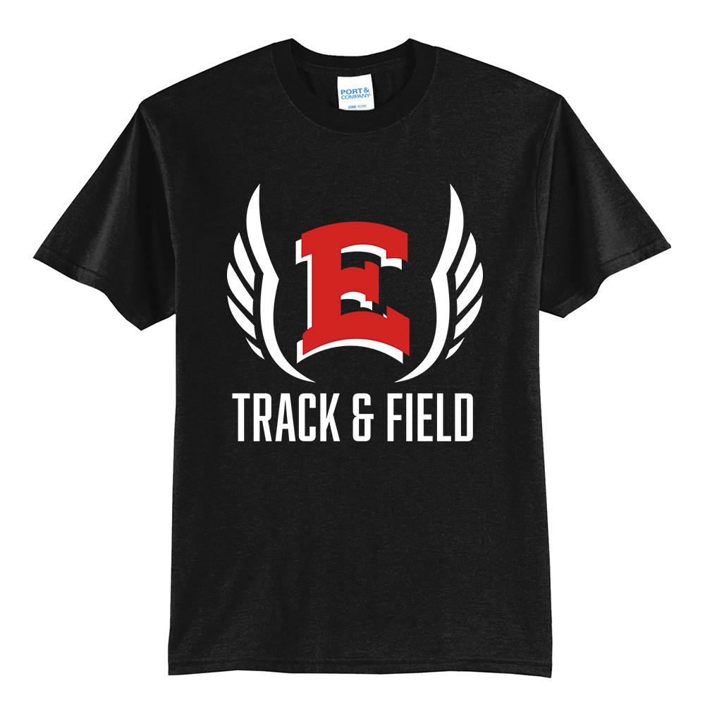 DM East Track Field Unisex Short Sleeve Tee-Black