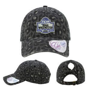Doug Wagemester Infinity Her Women’s Garment-Washed Fashion Print Cap -Black Leopard
