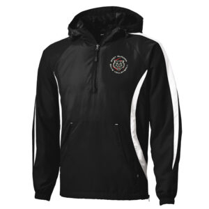 EA Boy Volleyball Sport-Tek Colorblock Raglan Anorak Adult-Black/White