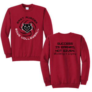 EA Boy Volleyball Unisex Fleece Crewneck Sweatshirt-Red