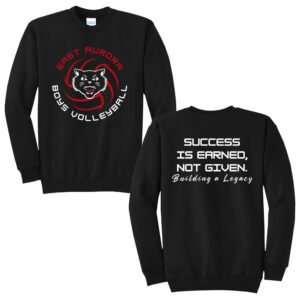 EA Boy Volleyball Unisex Fleece Crewneck Sweatshirt-Black