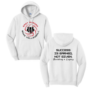 EA Boy Volleyball Unisex Fleece Hooded Sweatshirt-White