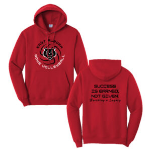 EA Boy Volleyball Unisex Fleece Hooded Sweatshirt-Red