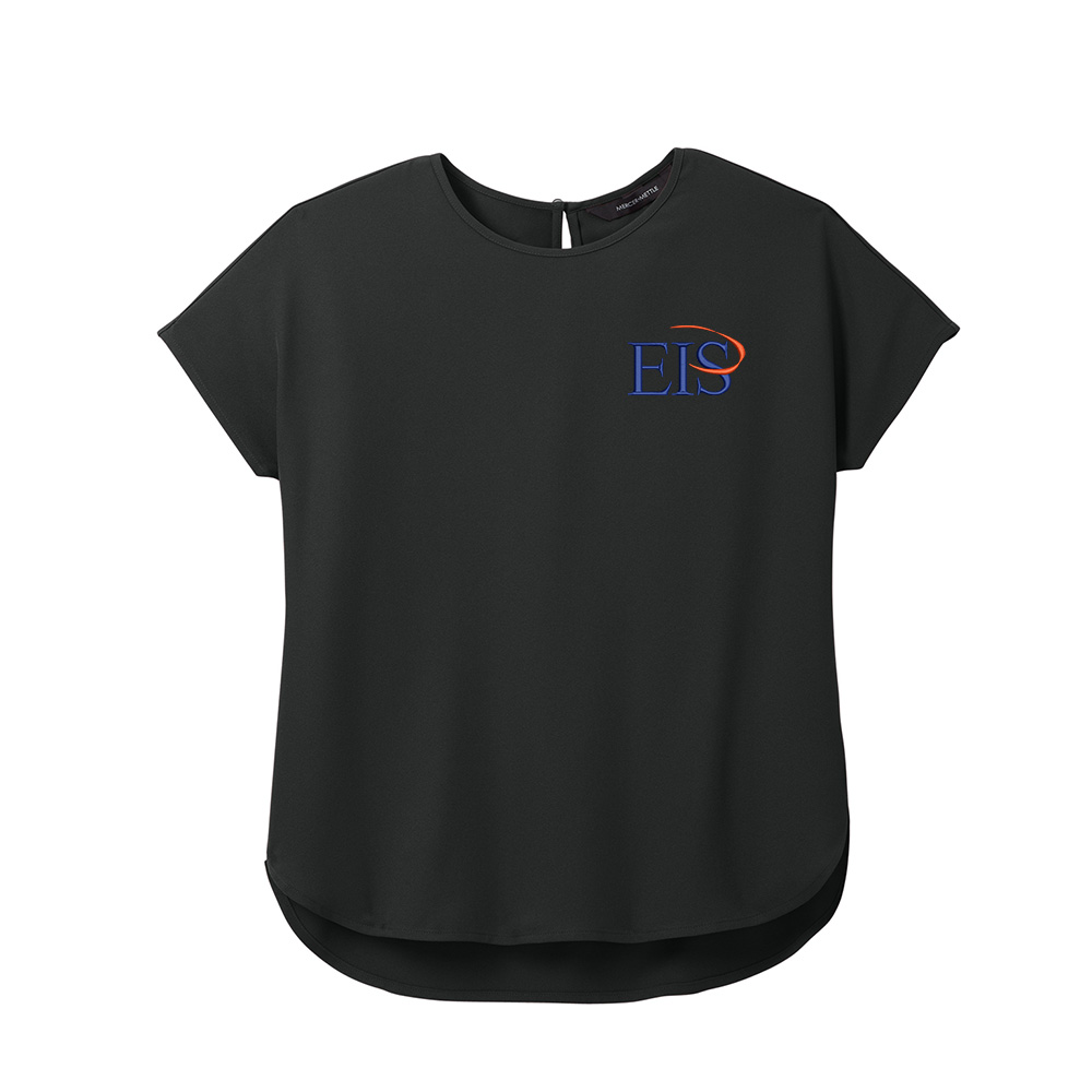 EIS Mercer and Mettle Women's Stretch Crepe Crew-Black