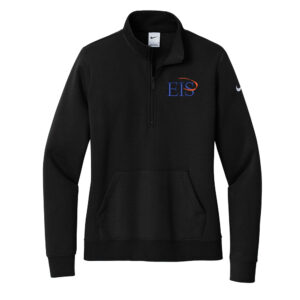 EIS Nike Ladies Club Fleece Sleeve Swoosh 1/2-Zip-Black