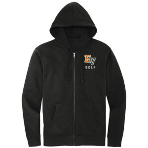 EV Golf District Adult V.I.T. Fleece Full-Zip Hoodie-Black