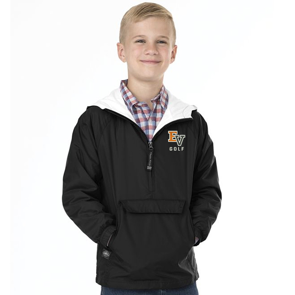 EV Golf Youth Classic Solid Pullover Charles River-Black