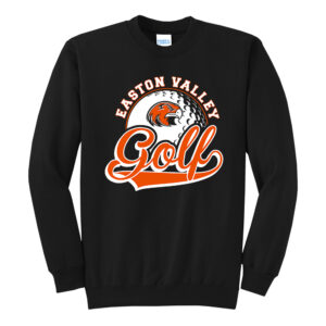 EV Golf Unisex Fleece Crewneck Sweatshirt-Black