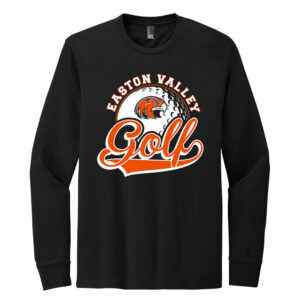 EV Golf District Perfect Blend CVC Long Sleeve Tee Unisex-Black