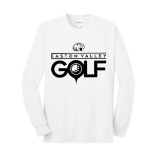 EV Golf Uniesx Cotton Long Sleeve Tee-White