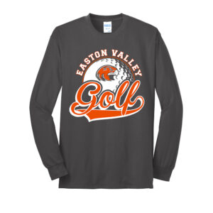 EV Golf Unisex Long Sleeve Cotton Tee-Charcoal