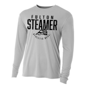 Steamers Adult Cooling Performance long sleeve Crew Tee-Silver