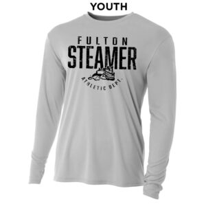 Steamers Youth Cooling Performance long sleeve Crew Tee-Silver