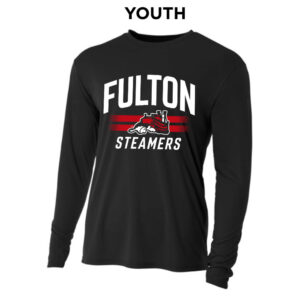 Steamers Youth Cooling Performance long sleeve Crew Tee-Black