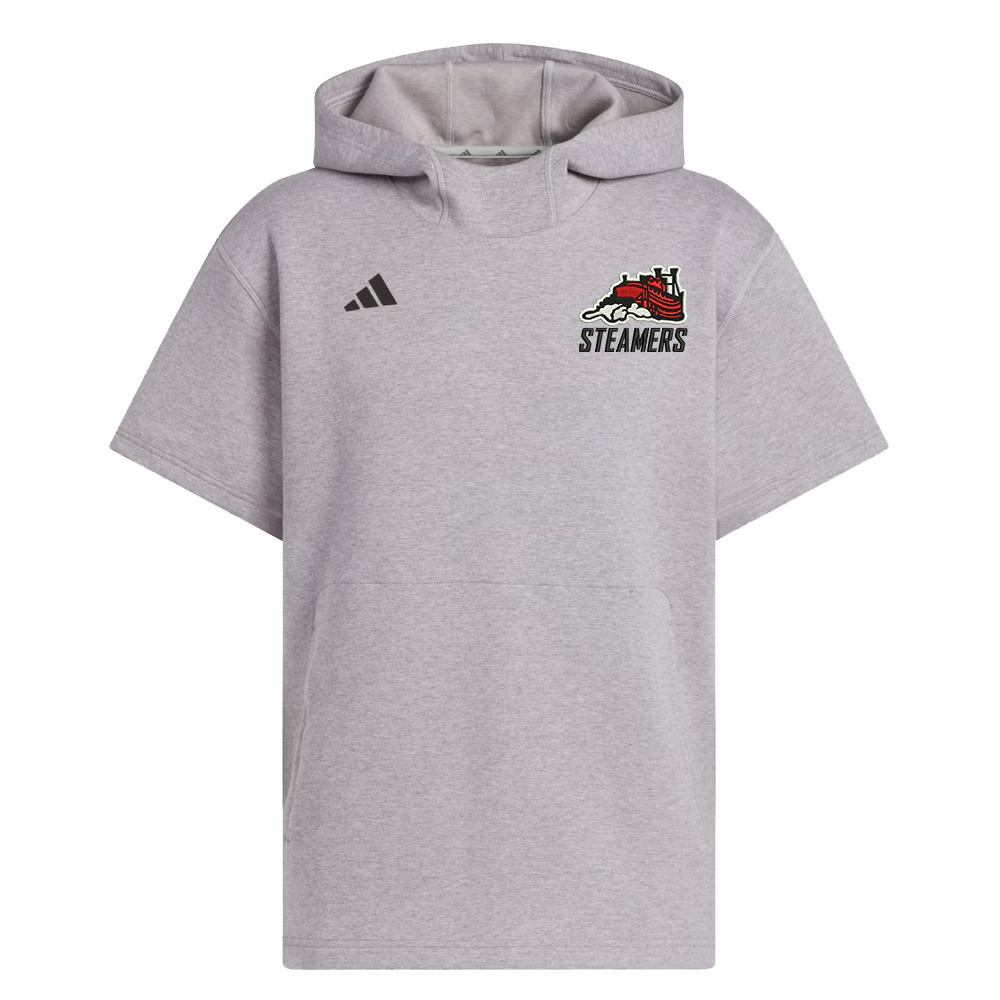 Steamers Adidas Dugout NWV Short Sleeve Hoodie- Medium Grey Heather