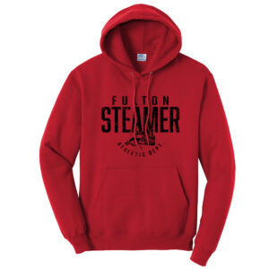 Steamers Unisex Classic Core weight Cozy Pullover Hooded Sweatshirt-Red