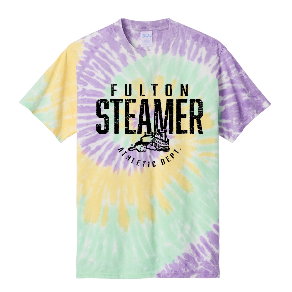 Steamers Unisex Essential Tie-Dye Tee-Mint Rainbow