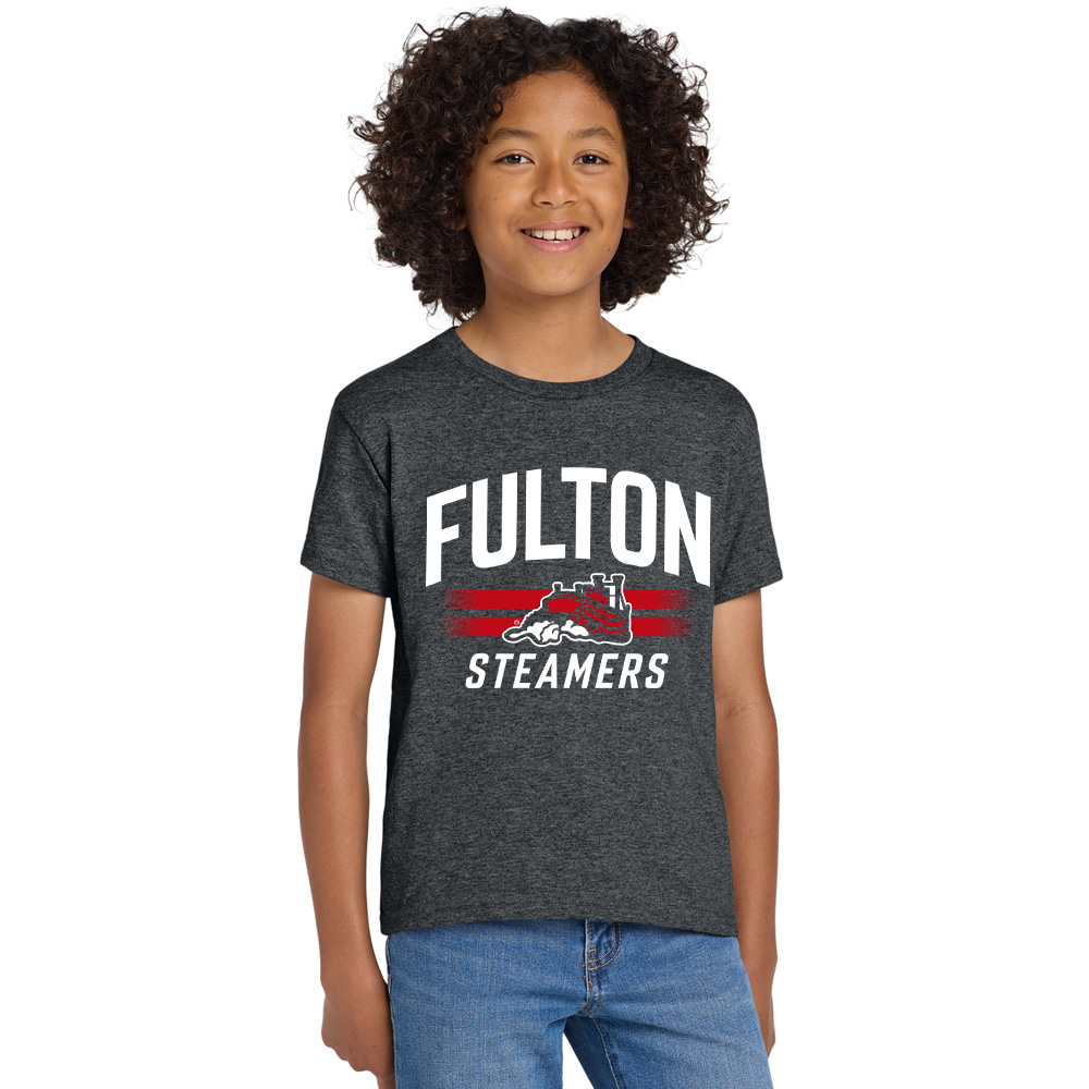 Steamers Youth Short Sleeve Tee-Dark Heather
