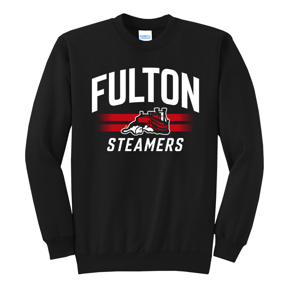 Steamers Unisex Core Fleece Crewneck Sweatshirt-Black