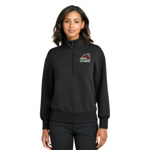Steamers Mercer and Mettle Women’s Soft Spacer 1/4-Zip-Black
