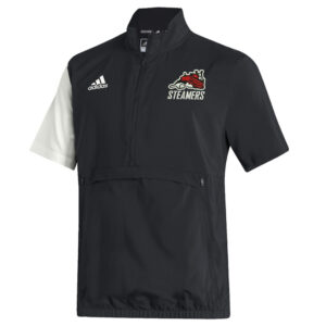 Steamers Adidas STADIUM woven short sleeve 1/4 zip- Black/white (L, XL, 3x)