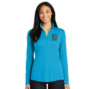 1st Gateway Sport Tek Ladies PosiCharge Competitor 1/4 Zip Pullover-Atomic Blue