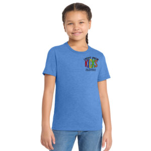 1st Gateway Allmade YOUTH Tri-Blend Tee-Azure Blue