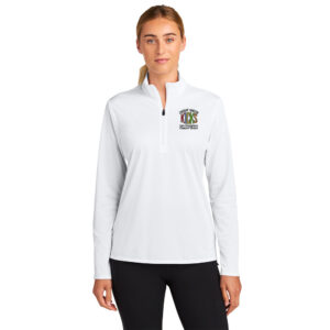1st Gateway Sport-Tek Women’s Micropique Sport-Wick 1/4-Zip-White