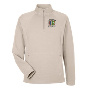 1st Gateway North End Men’s Rhythm Waffle Quarter-Zip Pullover-Oatmeal