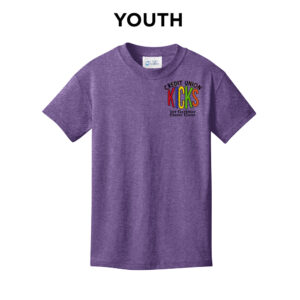 1st Gateway Youth Short Sleeve Tee-Heather Purple