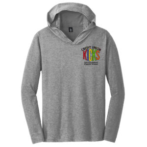 1st Gateway District Made Mens Perfect Tri Long Sleeve Hoodie Tee-Grey Frost