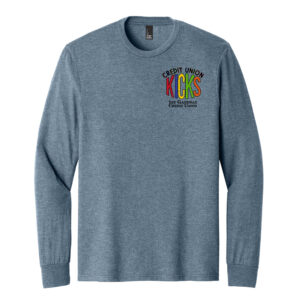 1st Gateway Rah-Rah District Made Men’s Perfect Tri Long Sleeve Crew Tee-Flint Blue Heather