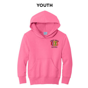 1st Gateway Youth Fleece Hooded Sweatshirt-Neon Pink