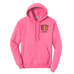 1st Gateway Unisex Classic Core weight Cozy Pullover Hooded Sweatshirt-Neon Pink
