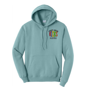 1st Gateway Unisex Classic Core weight Cozy Pullover Hooded Sweatshirt-Stonewash Blue