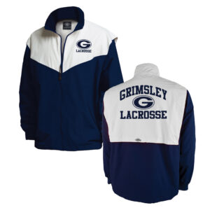 Grimsley Lacrosse Playerore Charles River Championship full zip Jacket-Navy/White
