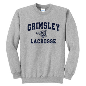 Grimsley Lacrosse Player Unisex Fleece Crewneck Sweatshirt-Athletic heather