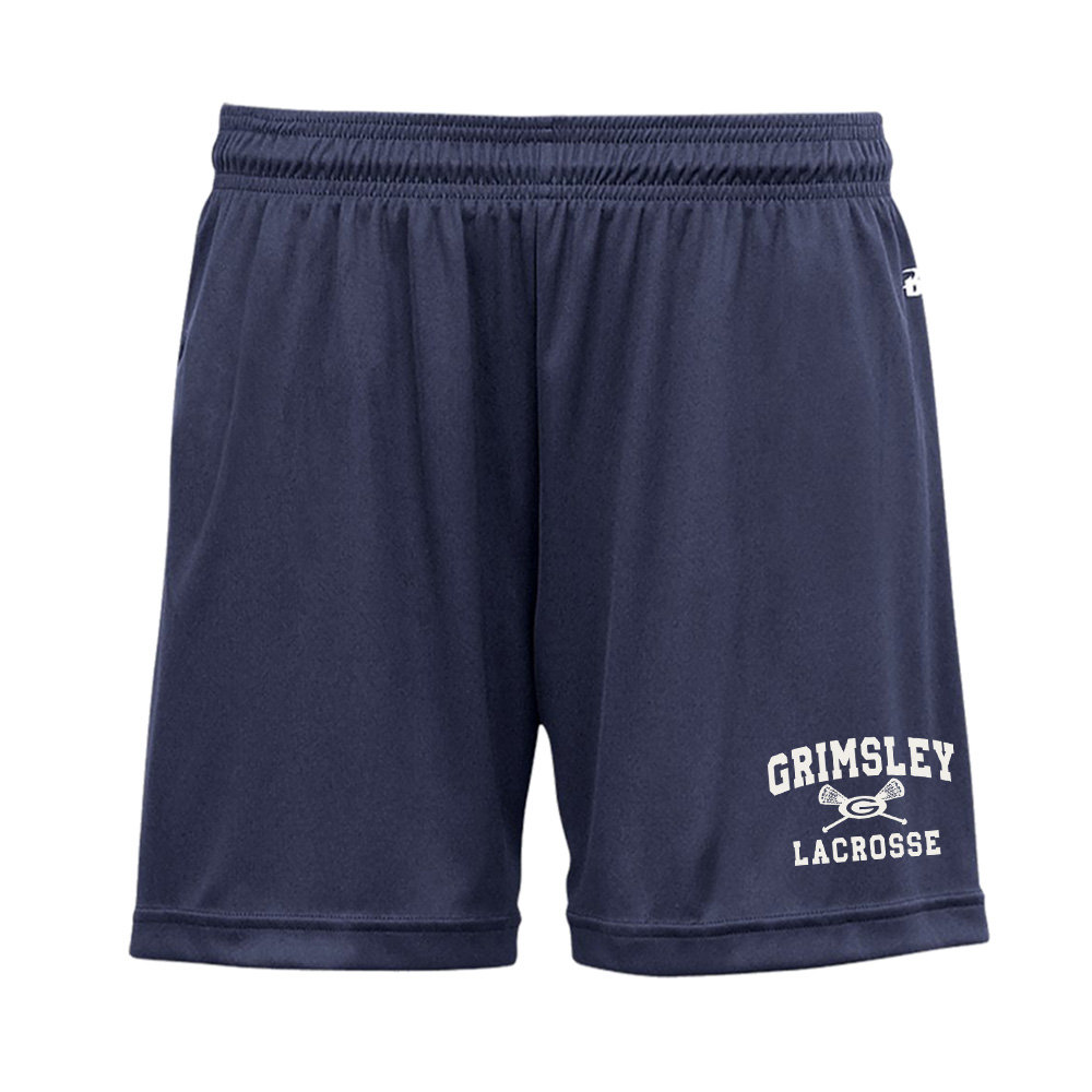 Grimsley Lacrosse Player Badger - B-Core Women's 5" Inseam Shorts-Navy