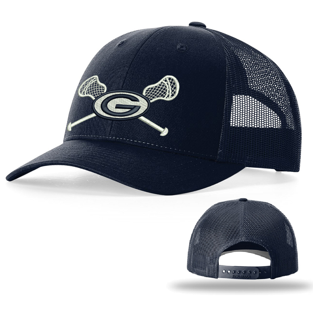 Grimsley Lacrosse Player Richardson Low Profile mesh back/snap back trucker cap-navy