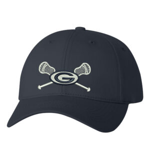 Grimsley Lacrosse Player Sportsman 6 panel cotton twill cap with velcro-Navy
