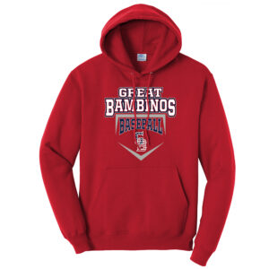 Great Bambinos BB Unisex Fleece Hooded Sweatshirt-Red