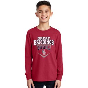 Great Bambinos BB Youth Cotton Long Sleeve Tee-Red
