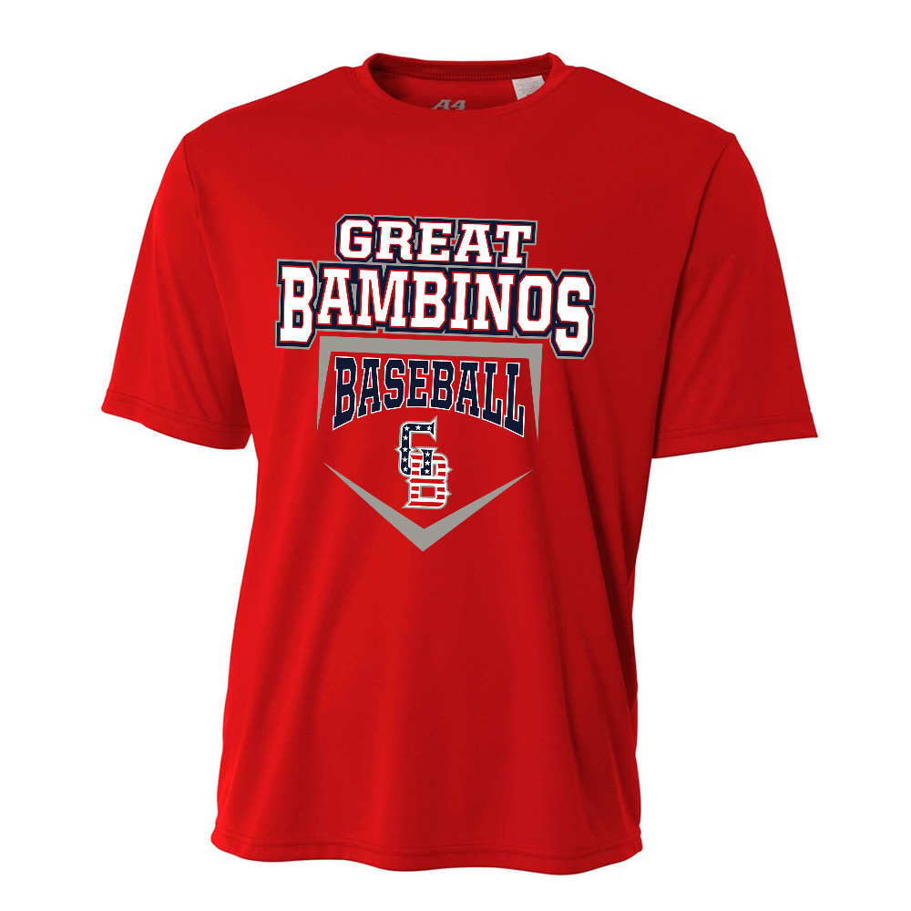 Great Bambinos BB Adult Cooling Performance Tshirt-Scarlet