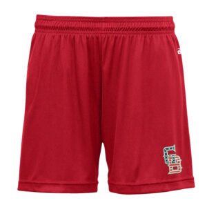 Great Bambinos BB Badger – B-Core Women’s 5″ Inseam Shorts-Red