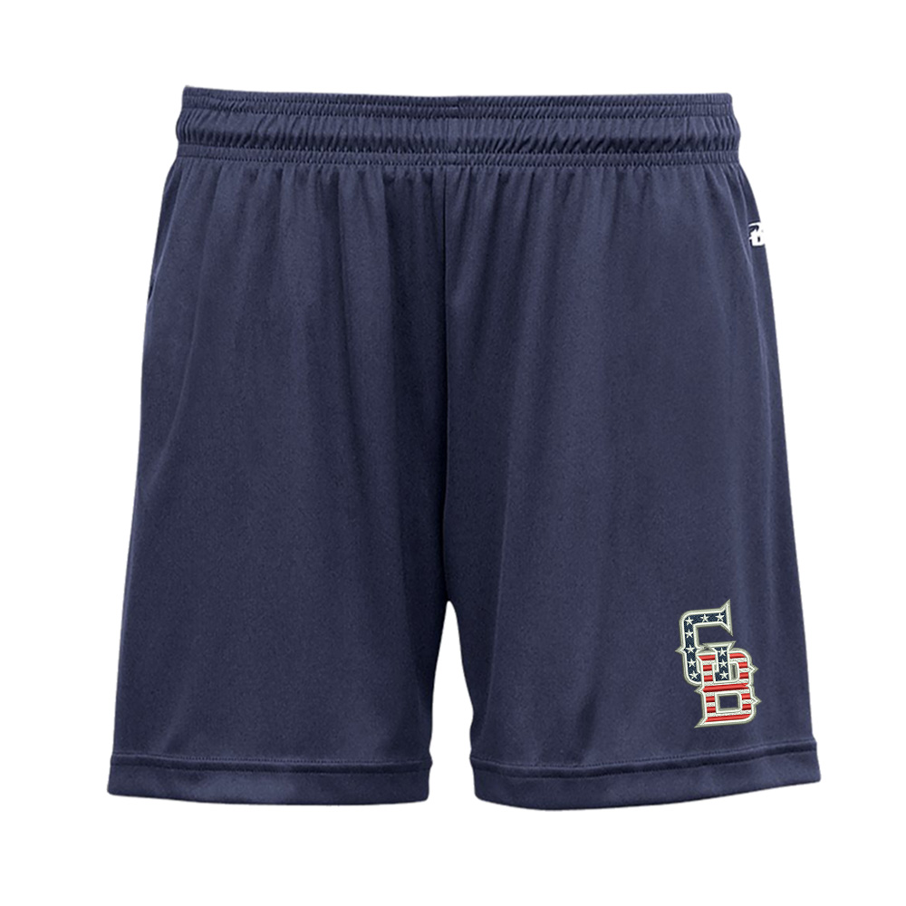 Great Bambinos BB Badger - B-Core Women's 5" Inseam Shorts-navy