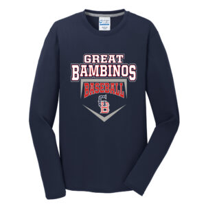 Great Bambinos BB Men Long Sleeve Essential Blended Performance Tee-Deep navy