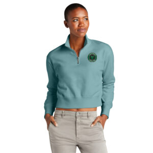 7 Hills Brewing District Women’s V.I.T. Fleece 1/2-Zip-Eucalyptus Blue (patch)